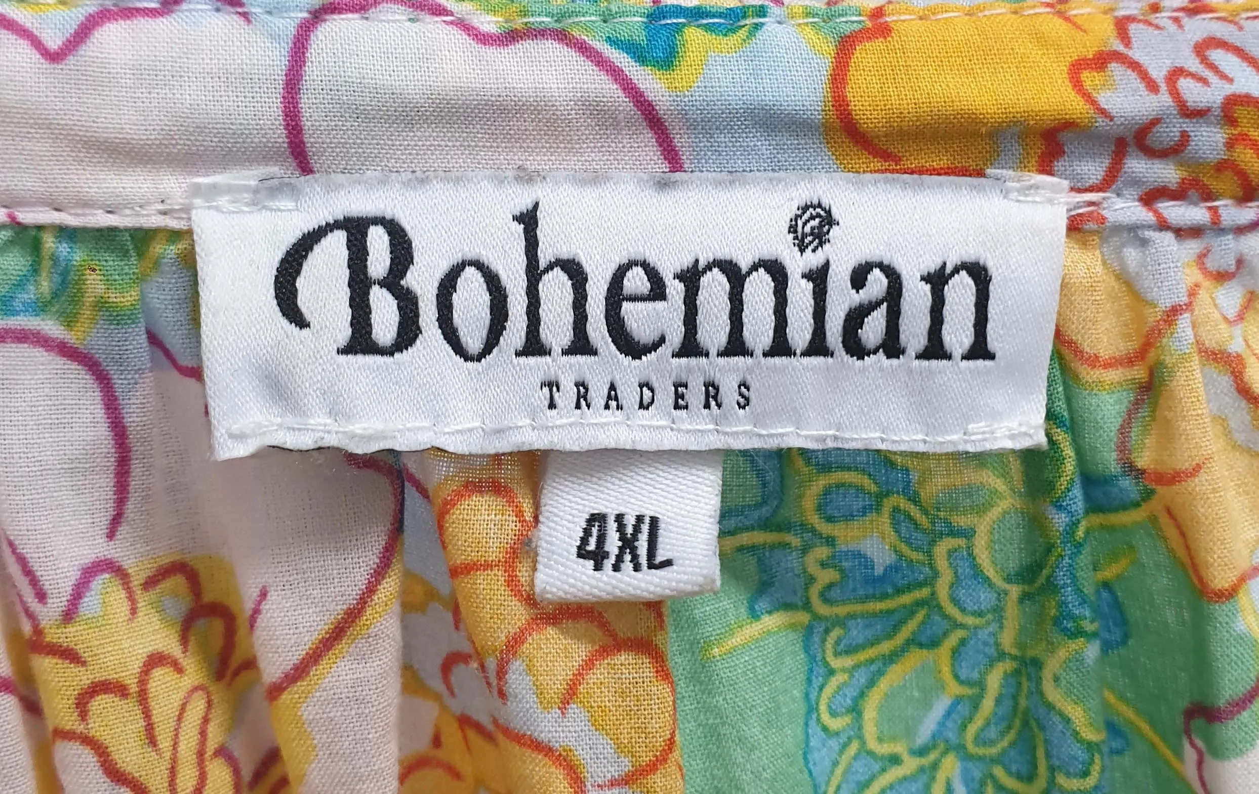 Bohemian Traders floral long sleeve maxi dress size 4XL