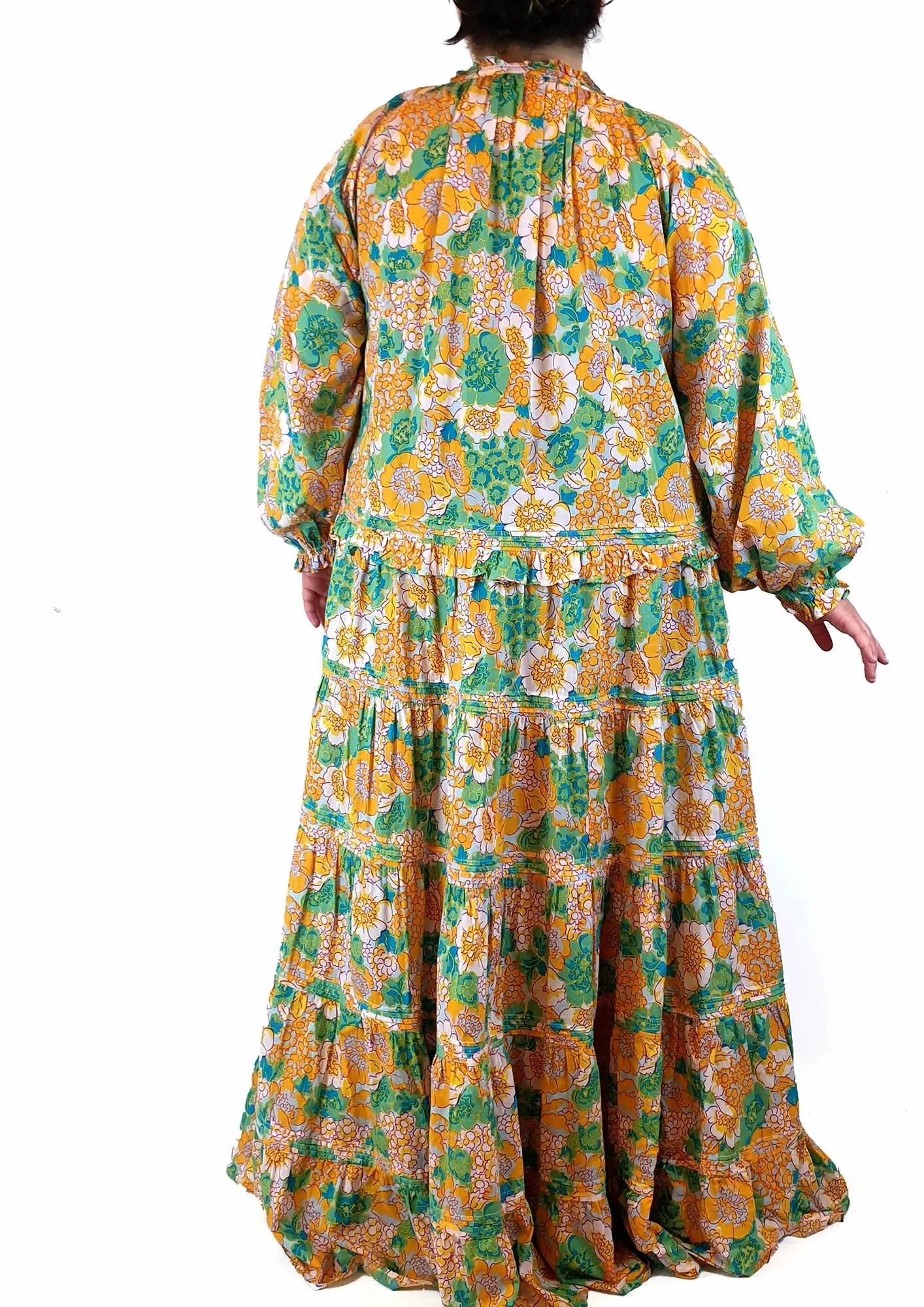 Bohemian Traders floral long sleeve maxi dress size 4XL