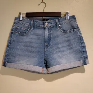 Brand new with tags 7 For All Mankind Mid Roll Up Denim Shorts Size 29