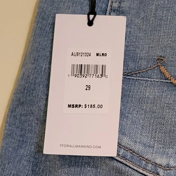 Brand new with tags 7 For All Mankind Mid Roll Up Denim Shorts Size 29