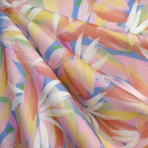 Brushstroke Floral Digital Rayon Twill Shirting Pastels