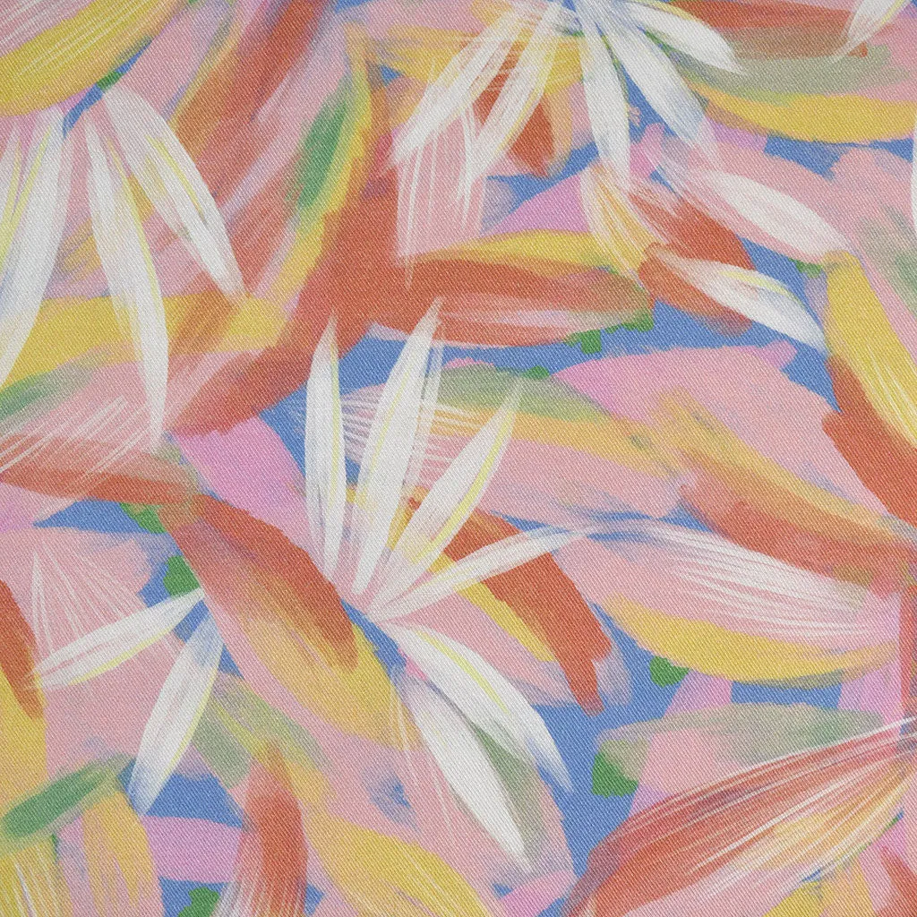 Brushstroke Floral Digital Rayon Twill Shirting Pastels