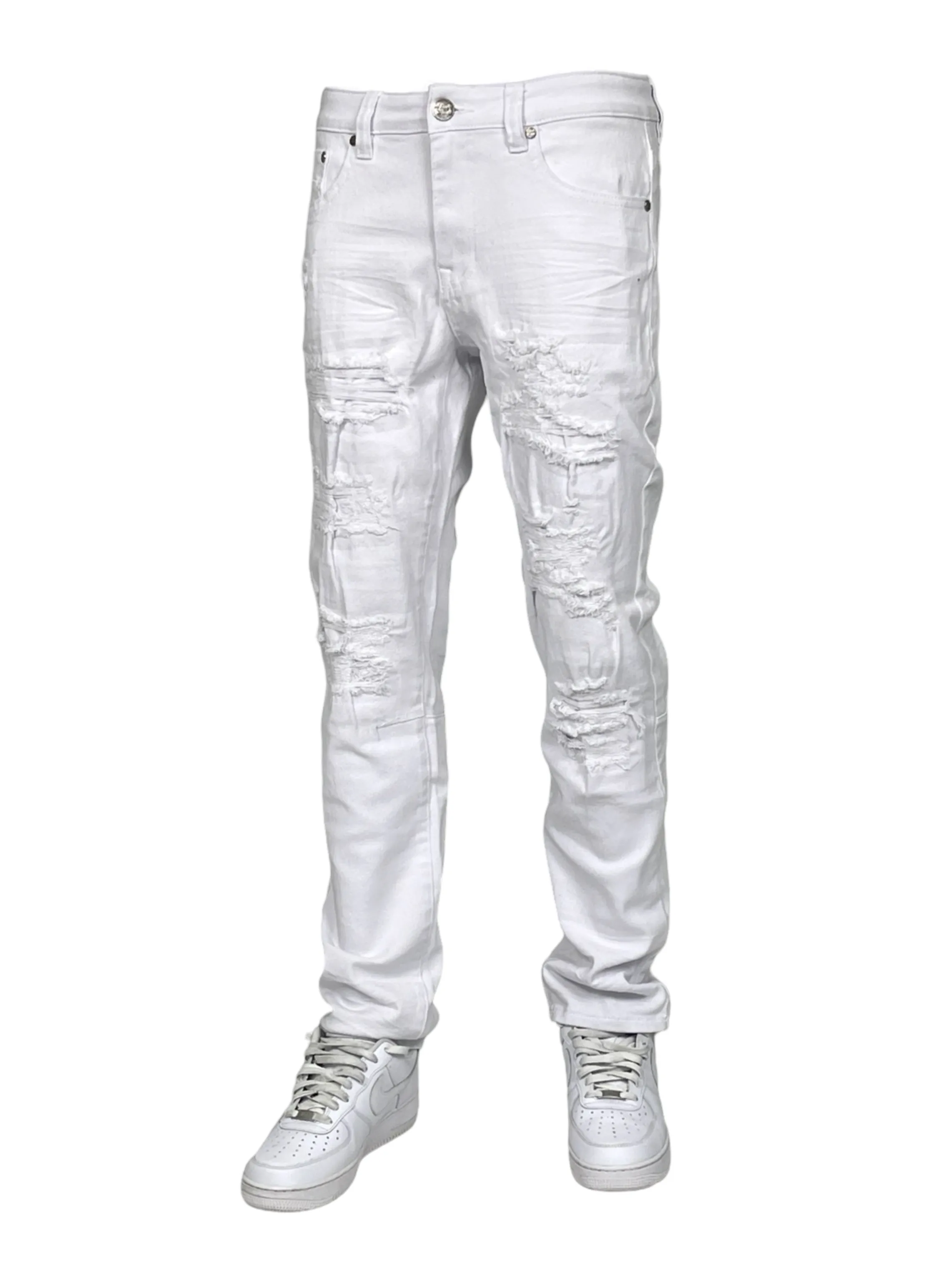 BT-BTP24035-Slim Fit Rip & Repair Jeans