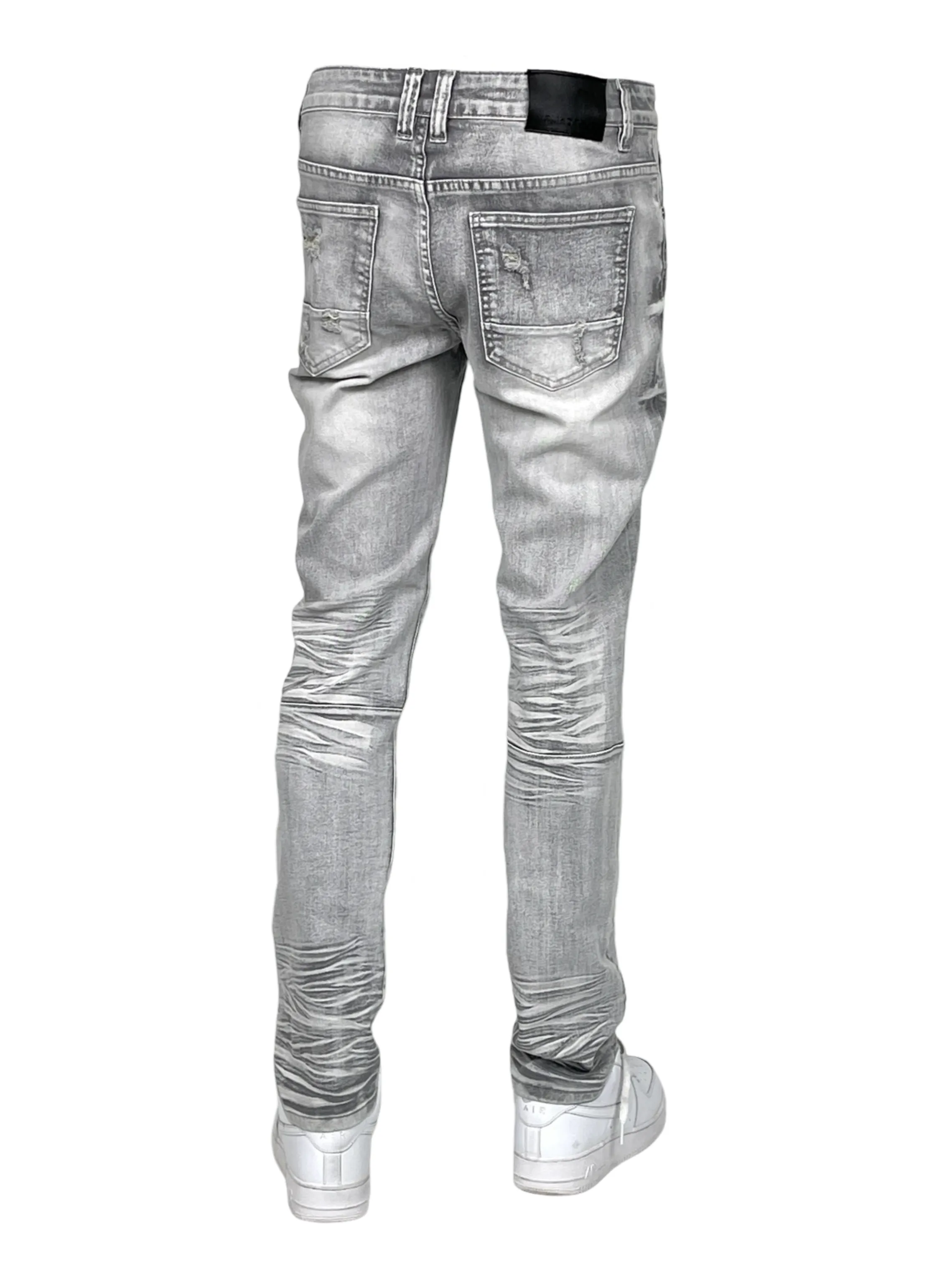 BT-BTP24035-Slim Fit Rip & Repair Jeans