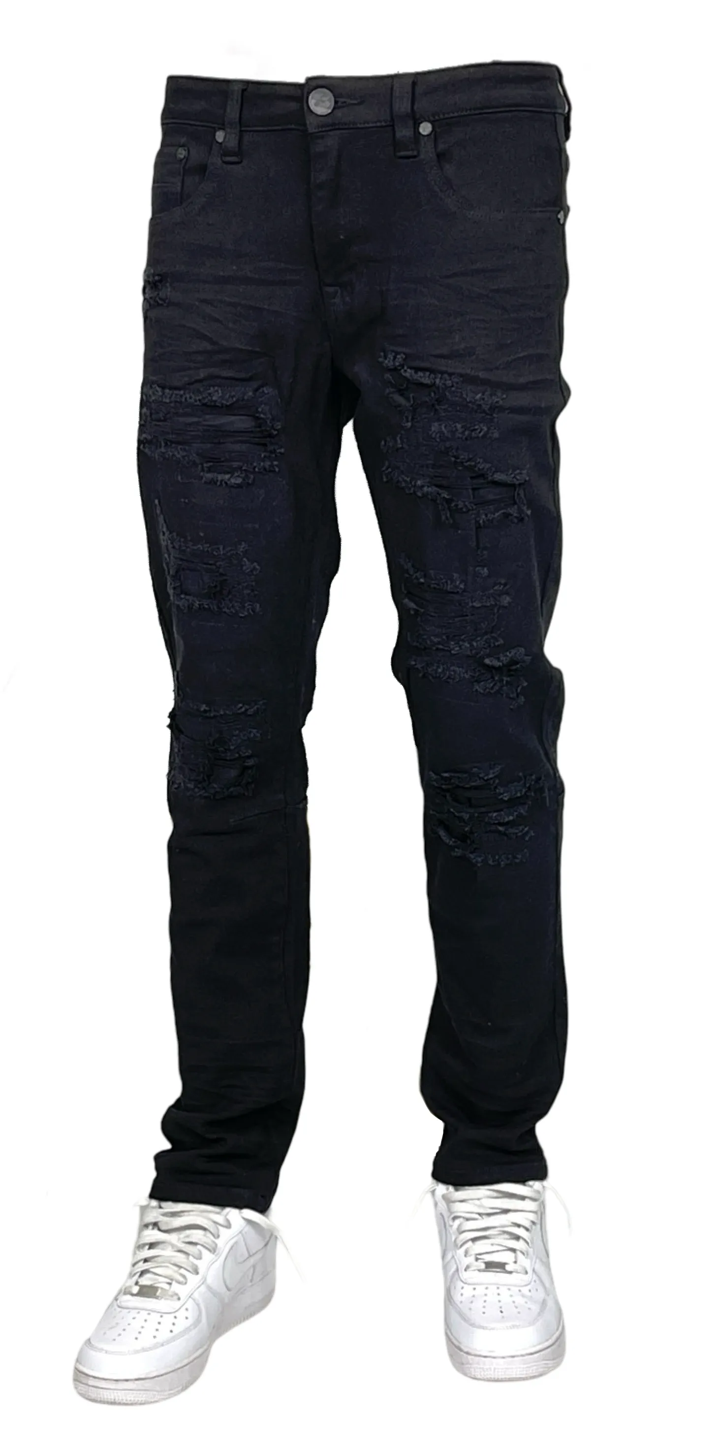 BTP24035: Slim Fit Rip & Repair Jeans