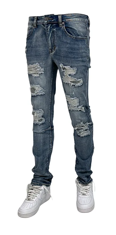 BTP24035: Slim Fit Rip & Repair Jeans