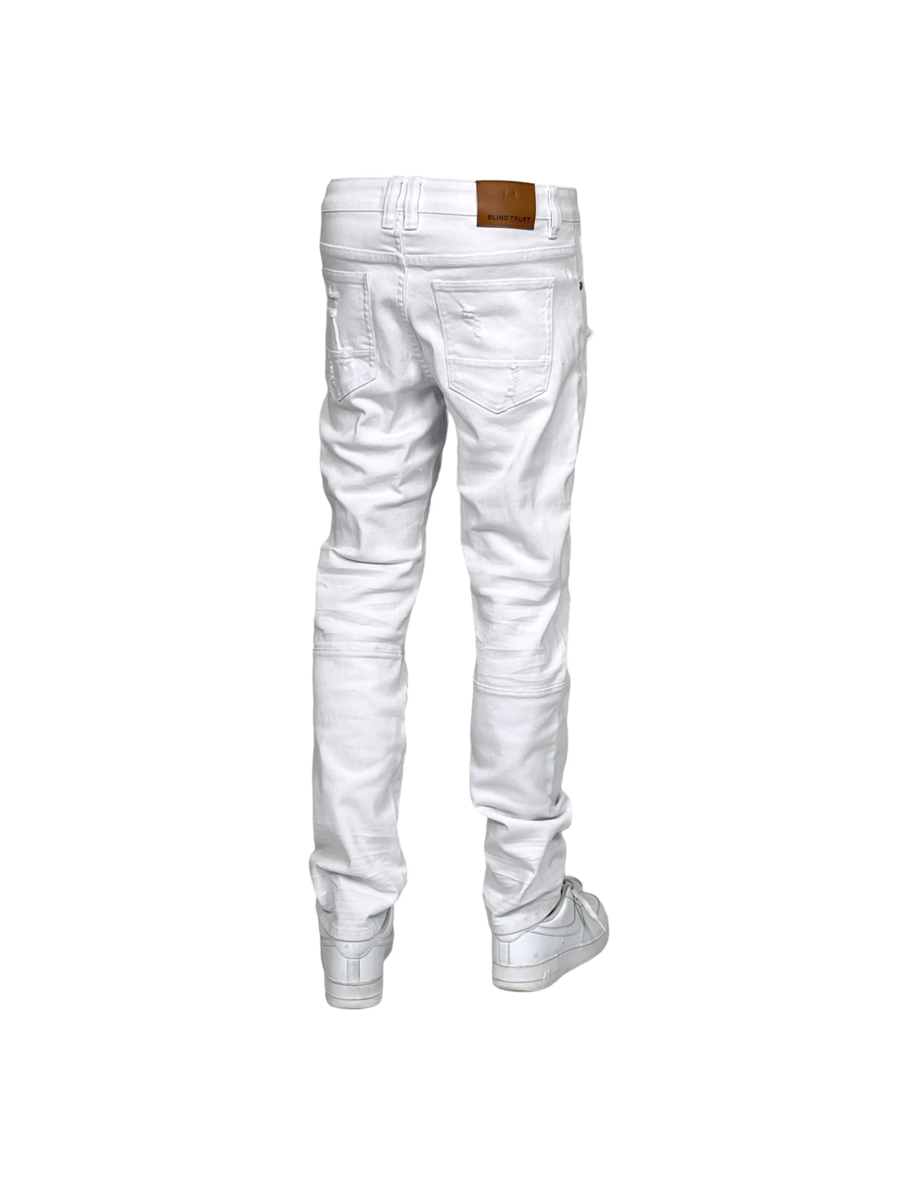 BTP24035K:Kid's Slim Fit Rip & Repair Jeans