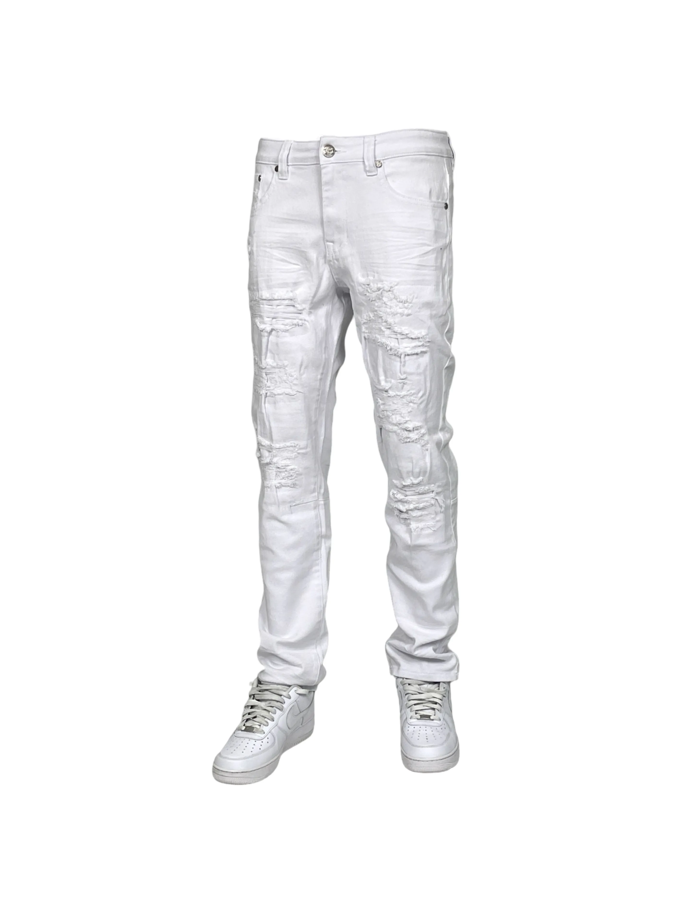 BTP24035K:Kid's Slim Fit Rip & Repair Jeans