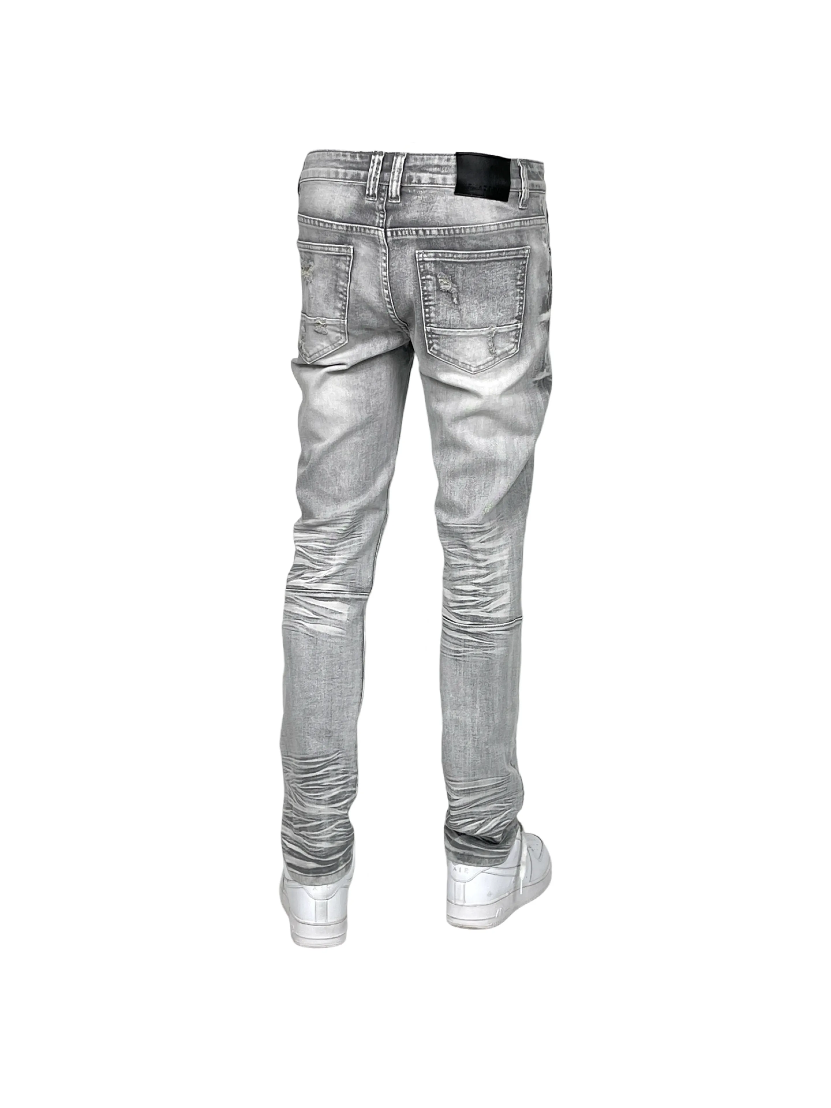 BTP24035K:Kid's Slim Fit Rip & Repair Jeans