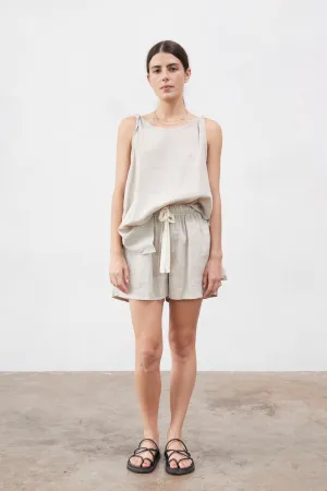 Burns Twist Linen Top Sand