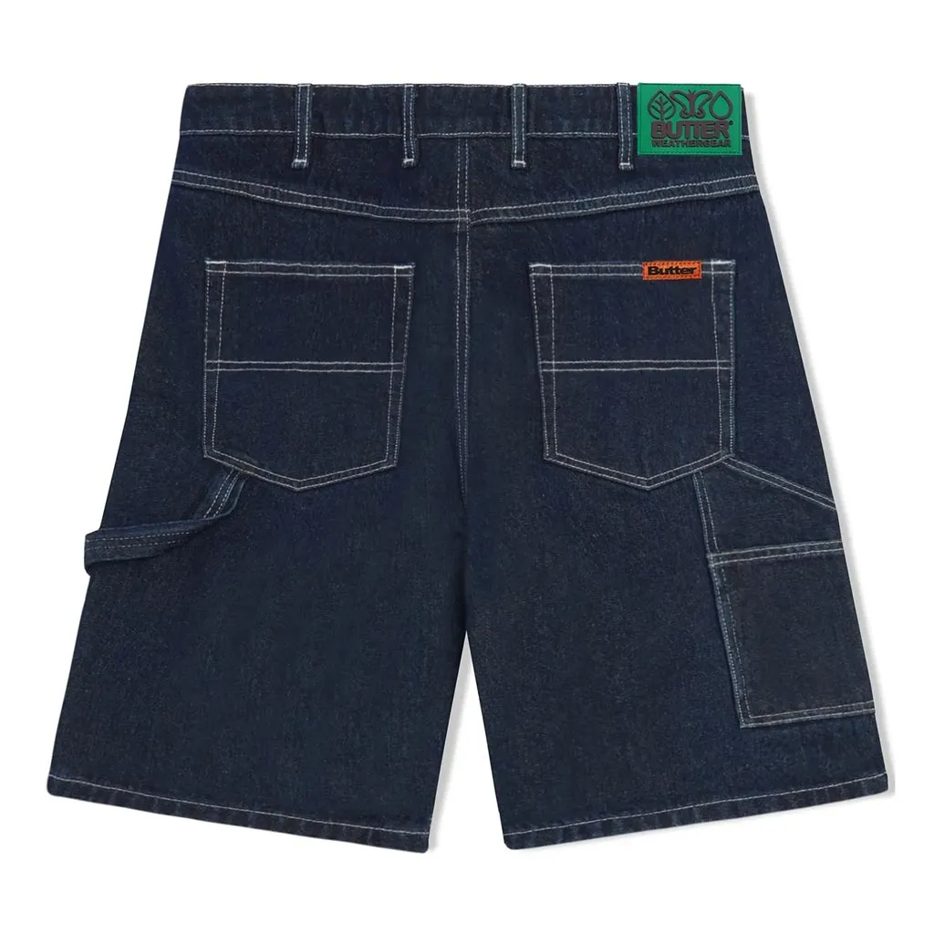 BUTTER GOODS WEATHERGEAR HEAVY WEIGHT DENIM SHORTS - DARK INDIGO