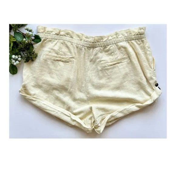 By Anthropologie Linen Beach Shorts New NWT Size XL