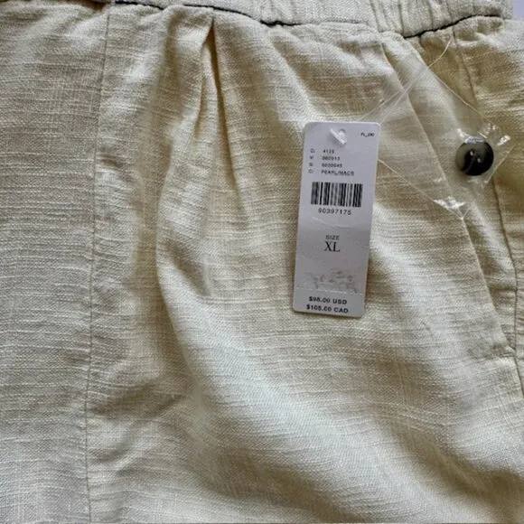 By Anthropologie Linen Beach Shorts New NWT Size XL