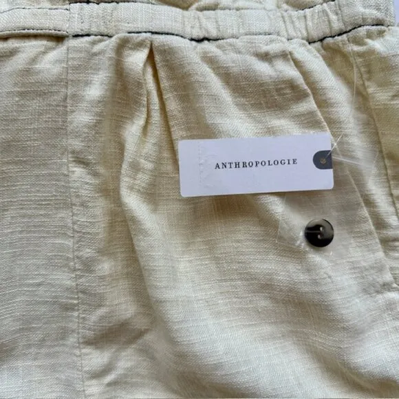 By Anthropologie Linen Beach Shorts New NWT Size XL