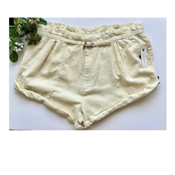 By Anthropologie Linen Beach Shorts New NWT Size XL