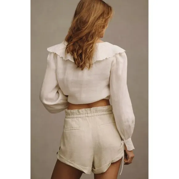 By Anthropologie Linen Beach Shorts New NWT Size XL