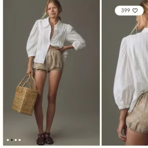 By Anthropologie linen jacquard bloomer tan shorts floral brown motif