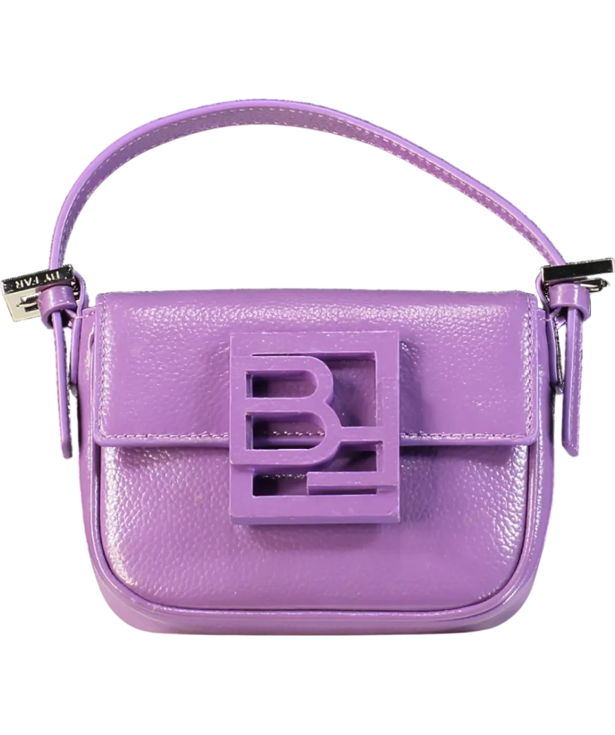 BY FAR Purple Leather Alfie Logo Mini Bag One Size