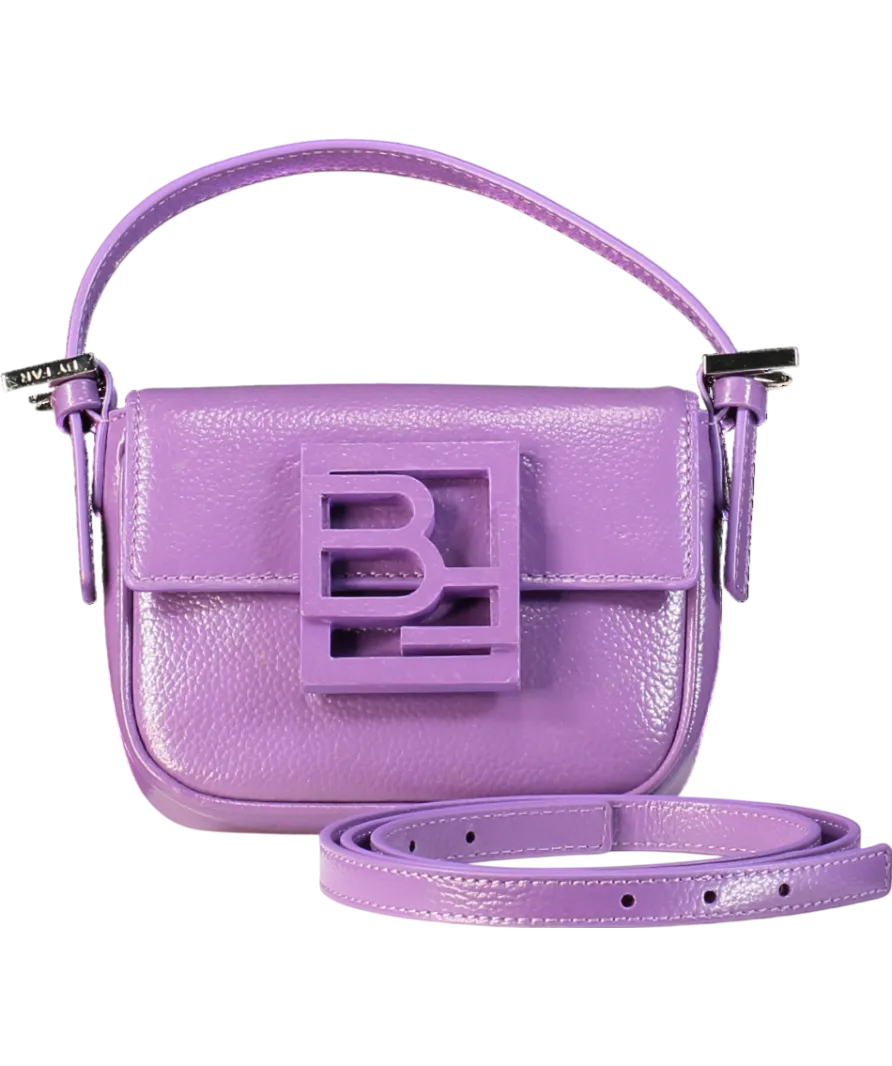 BY FAR Purple Leather Alfie Logo Mini Bag One Size