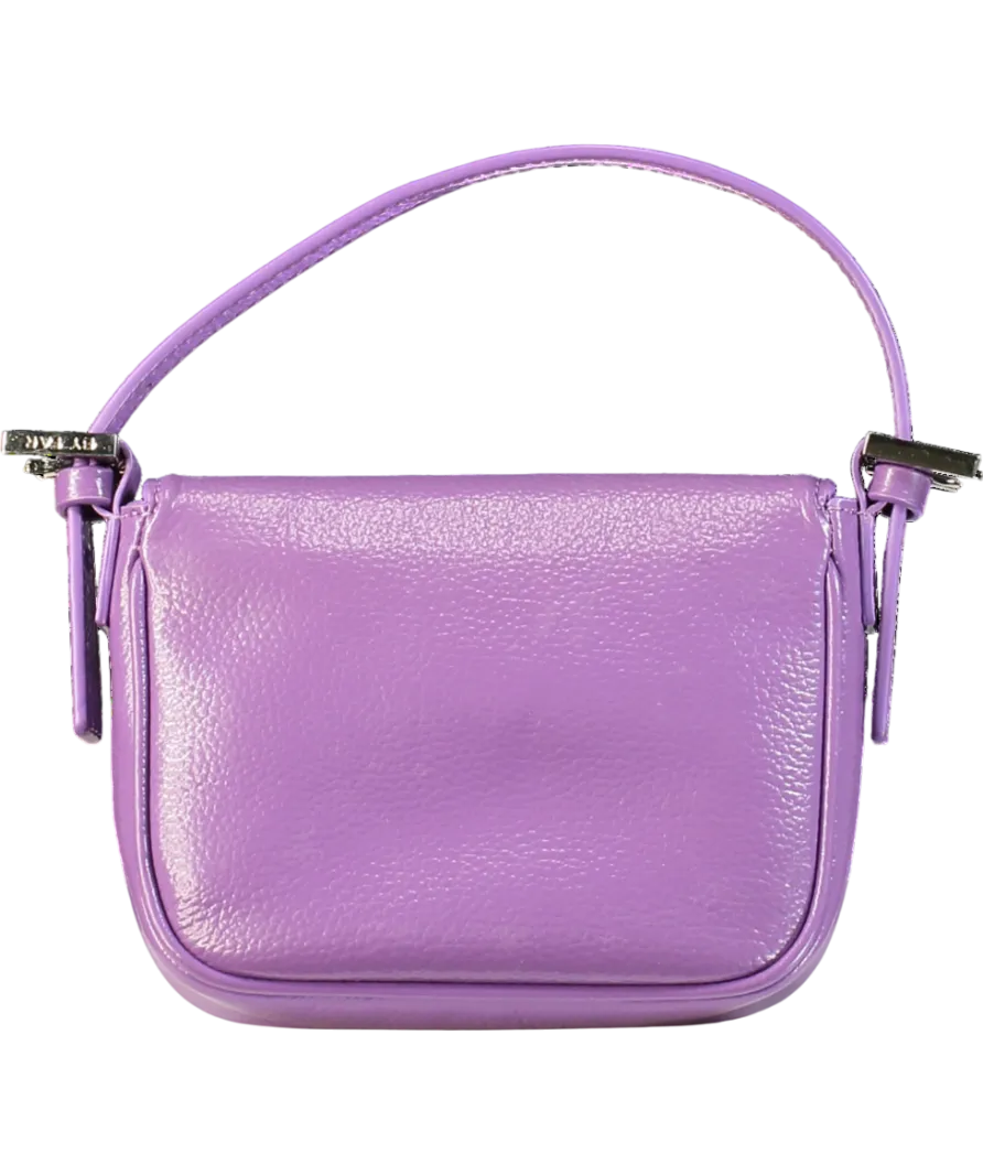 BY FAR Purple Leather Alfie Logo Mini Bag One Size