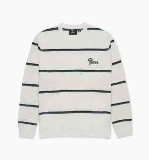 by Parra Fancy Logo Stripped Crewneck