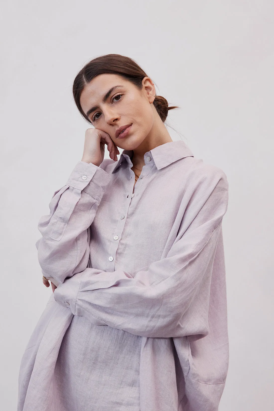 Byron Oversized Shirt Dress Mist