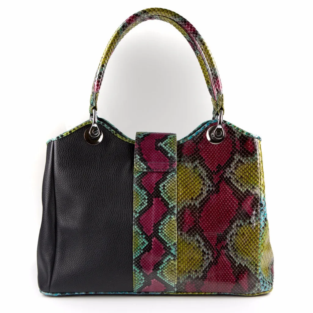 CA Custom Myla Python-Italian Leather Handbag