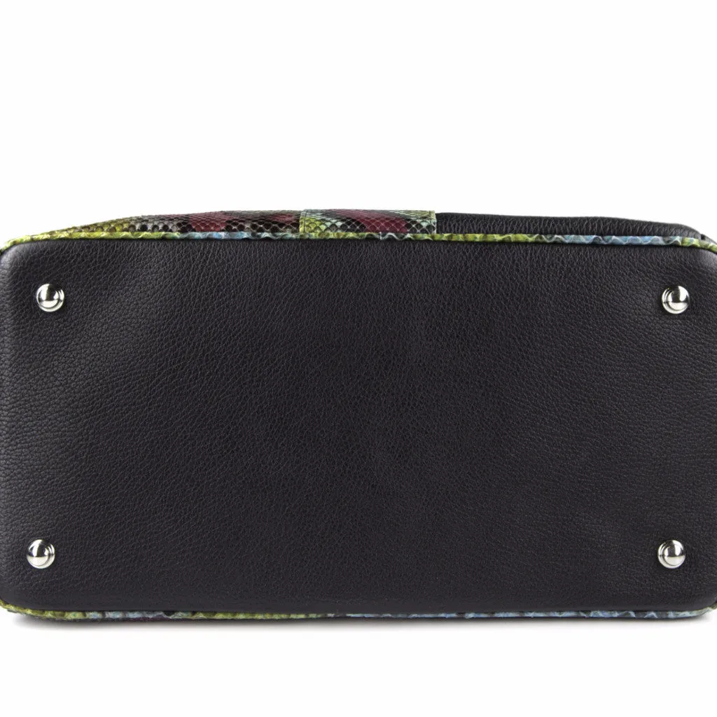 CA Custom Myla Python-Italian Leather Handbag