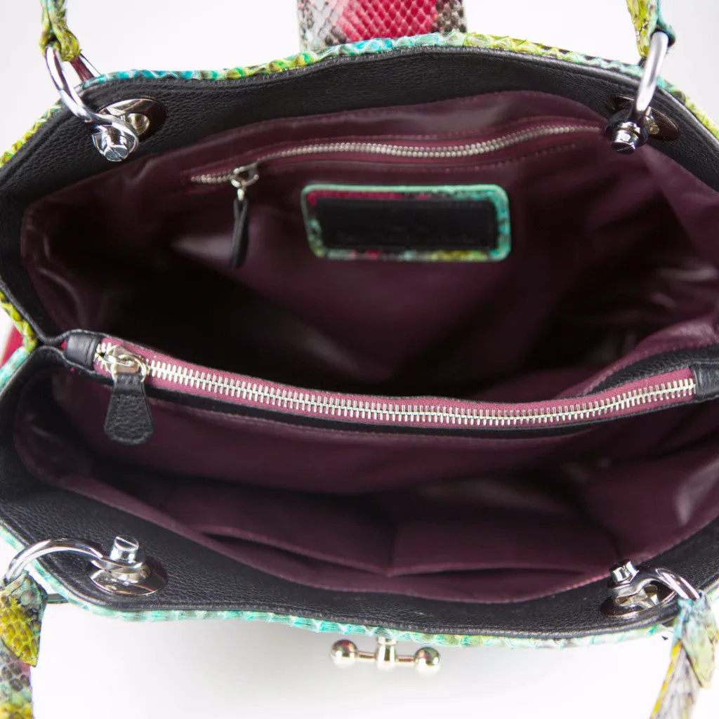 CA Custom Myla Python-Italian Leather Handbag