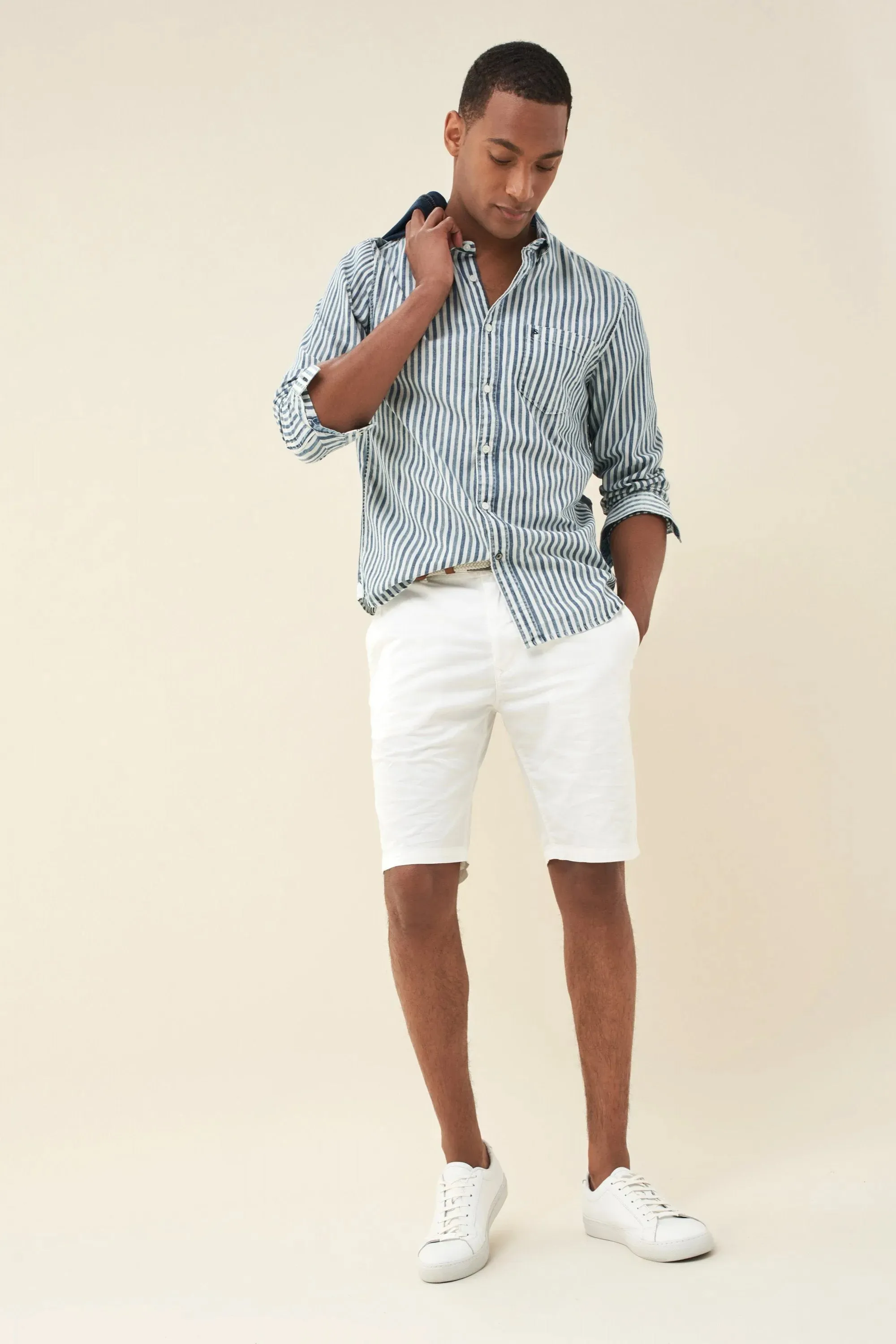 CAMISA FIT SLIM A RAYAS VERTICALES