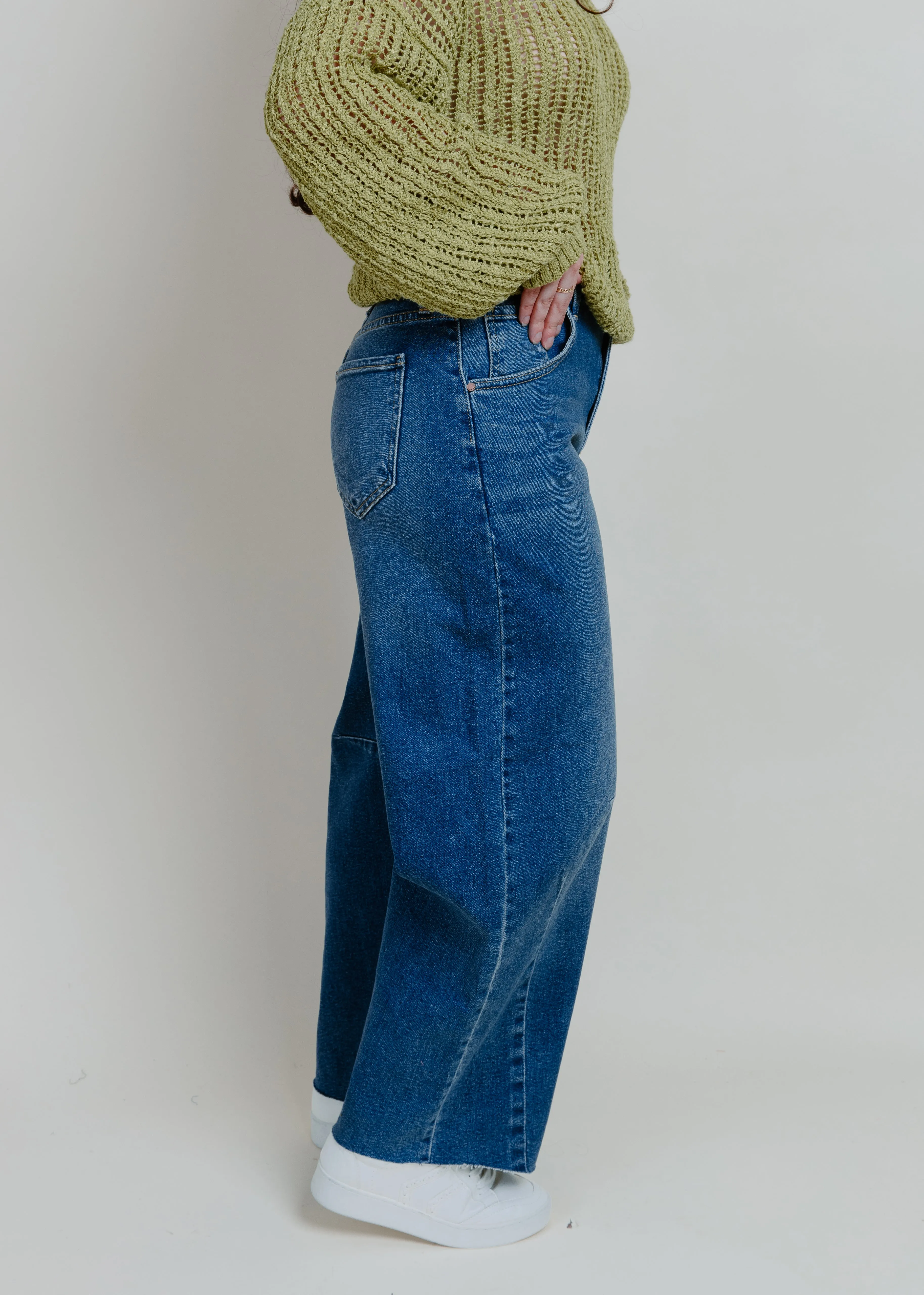 Cammie Barrel Jean - Medium Wash