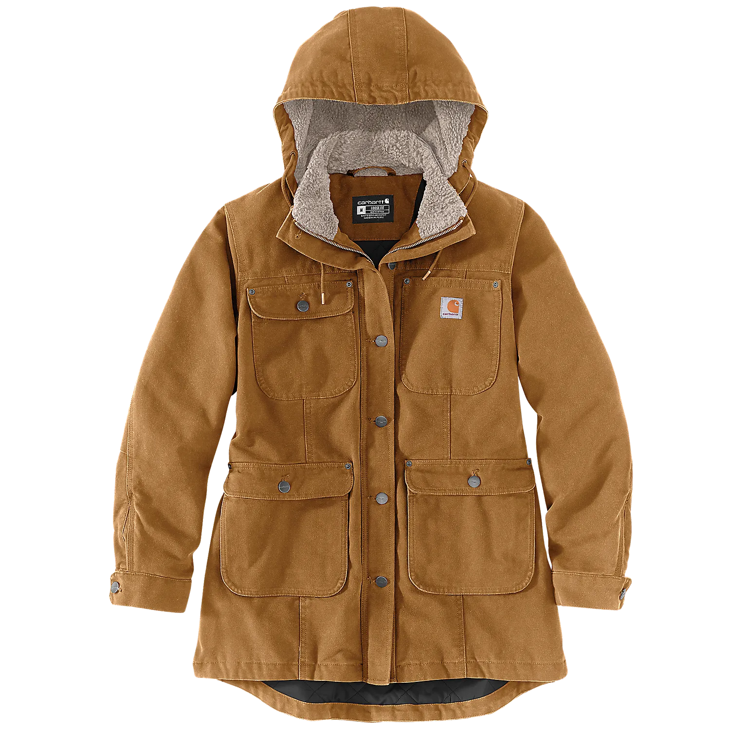 Carhartt Loose Fit Washed Duck Coat - 105512 BRN