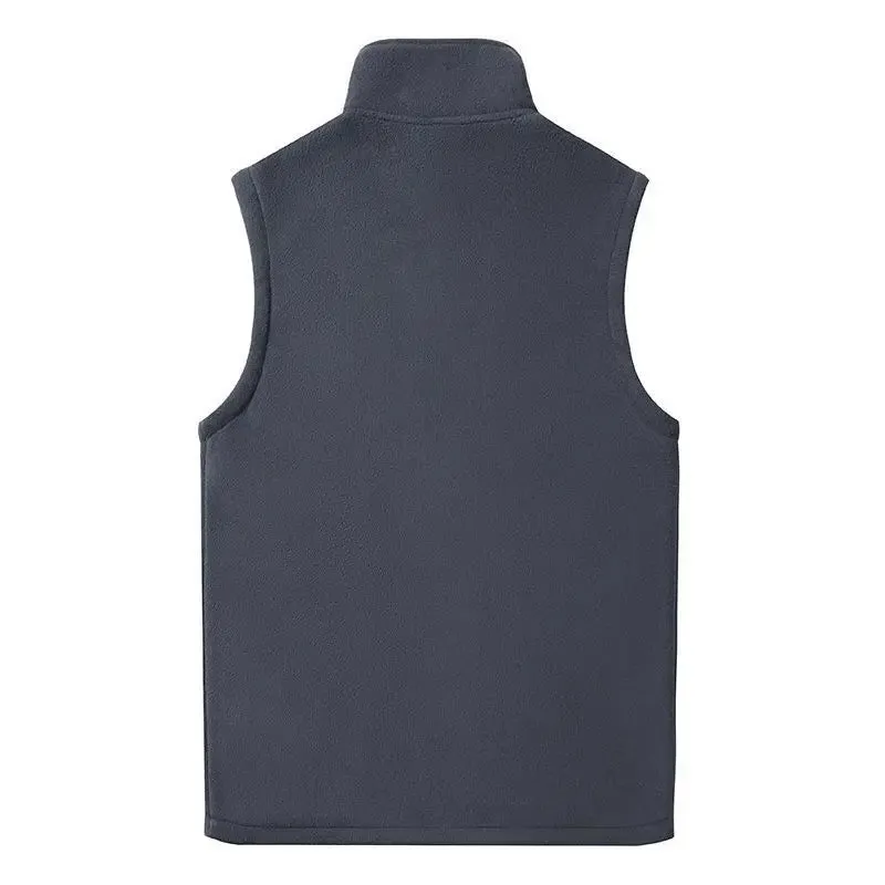 Casual Men’s Winter Fleece Vest – Warm Thermal Sleeveless Jacket, Zipper Windbreaker Waistcoat C16