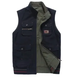 Casual Tactical Photographer Vest for Men – Cotton Sleeveless Multi-Pocket Waistcoat, Plus Size 8XL C25
