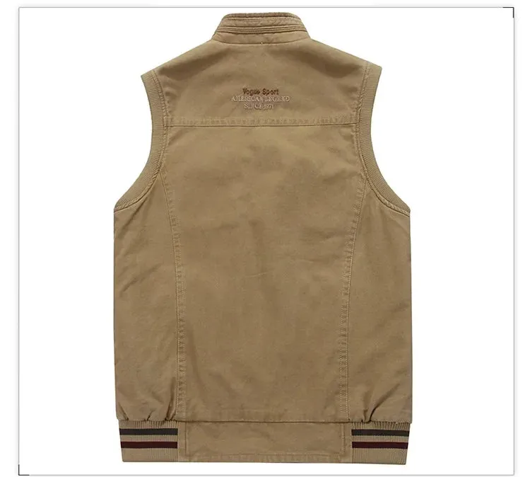 Casual Tactical Photographer Vest for Men – Cotton Sleeveless Multi-Pocket Waistcoat, Plus Size 8XL C25
