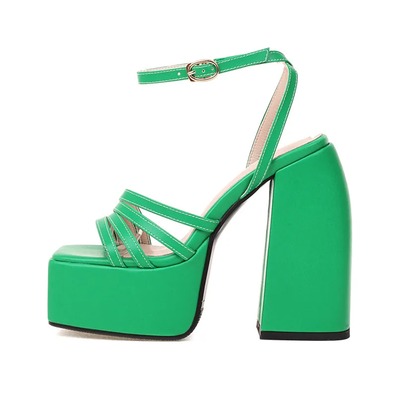 Casual White Open Toe Ankle Strap Ladies Sandals