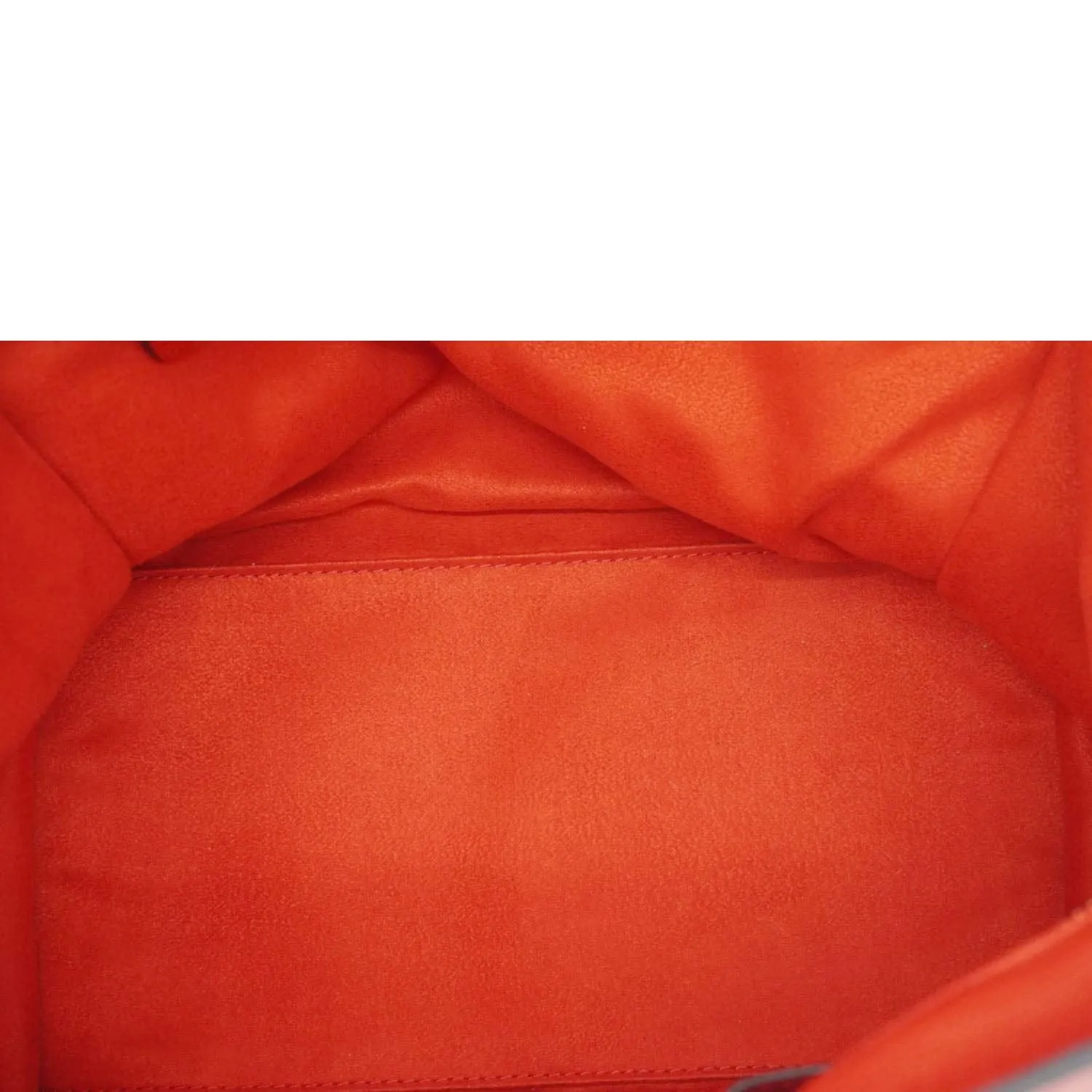 CELINE Nano Luggage Leather Satchel Bag Red