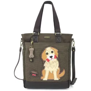 Chala Work Tote - Golden Retriever (Brown Stripe)