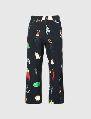 CHARM PRINT DENIM JEANS
