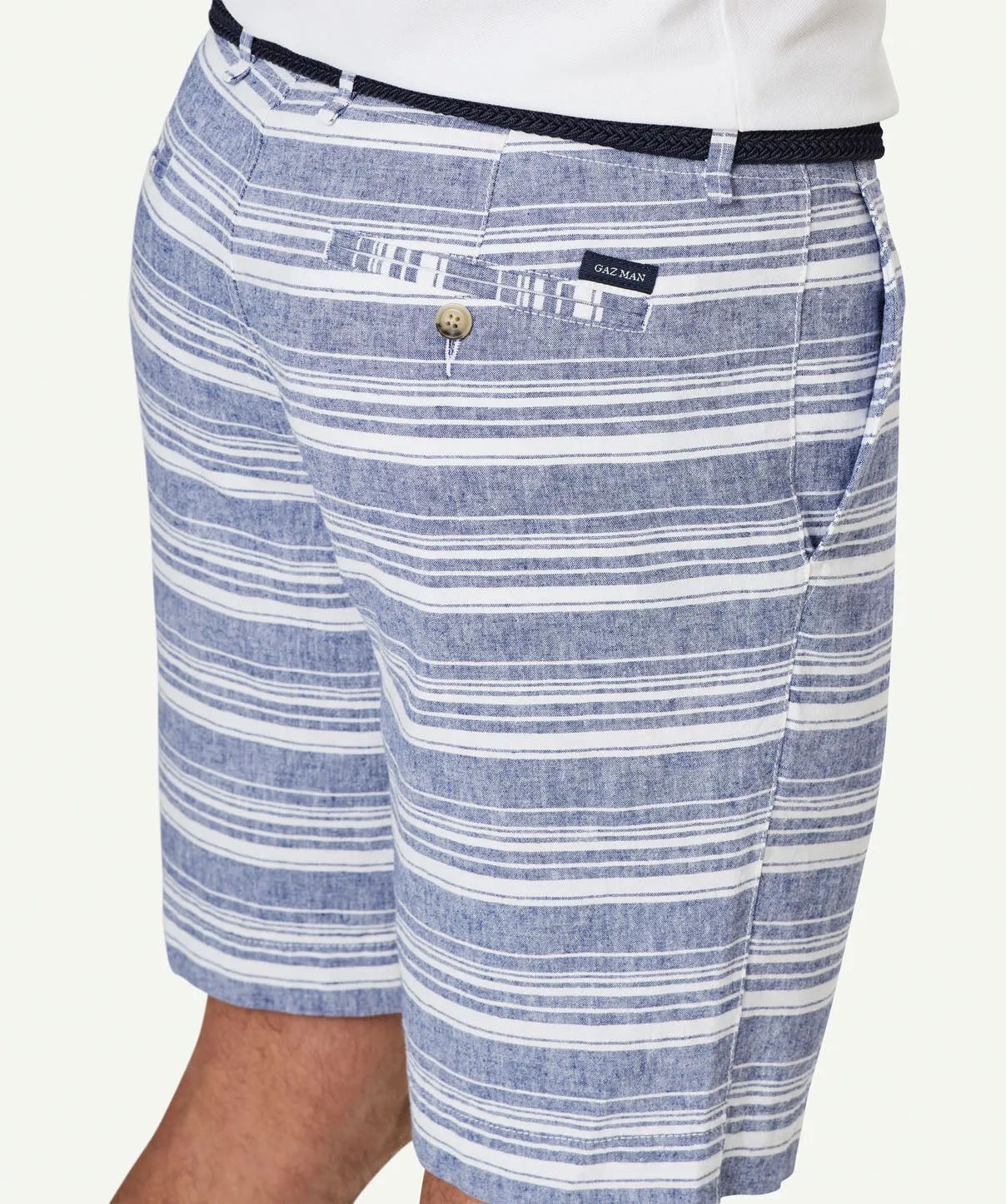 Chic Stripe Linen Blend Shorts