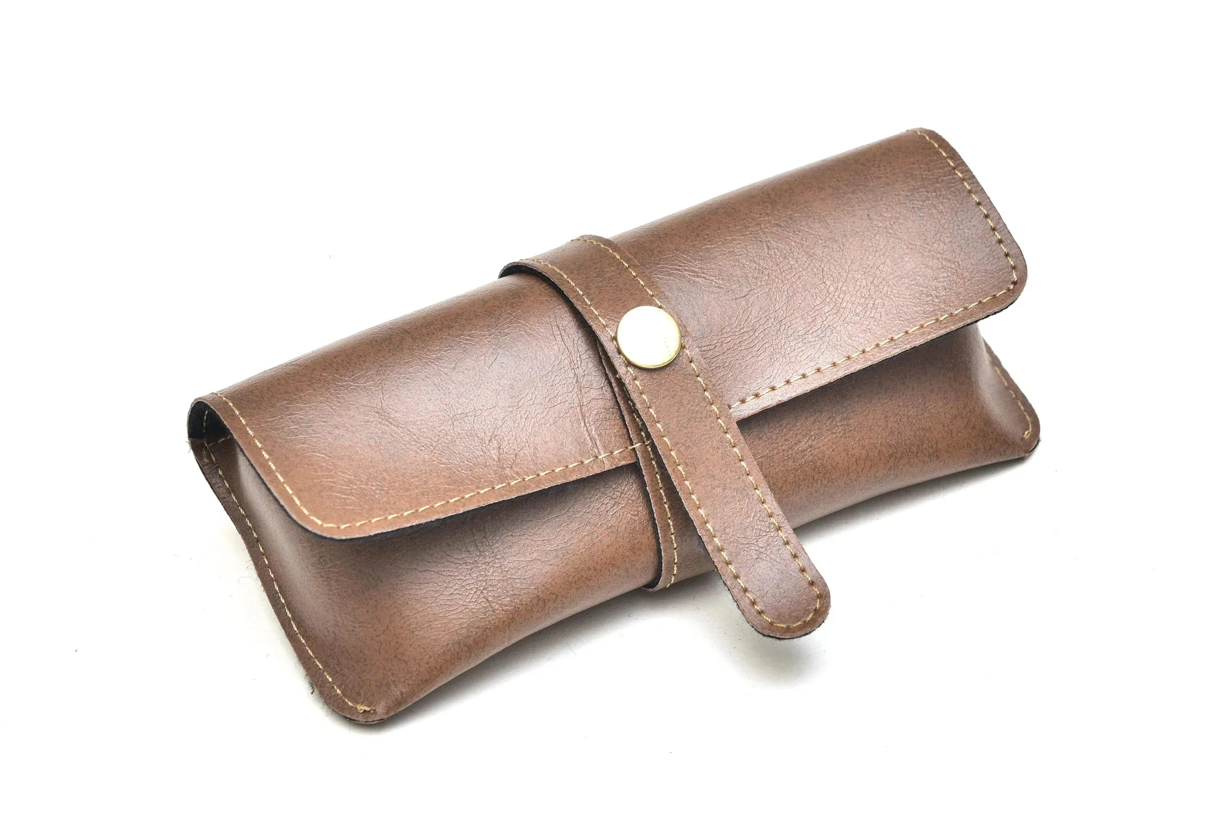 Classy Leather Customized Eyewear Case 1.0 - Brown