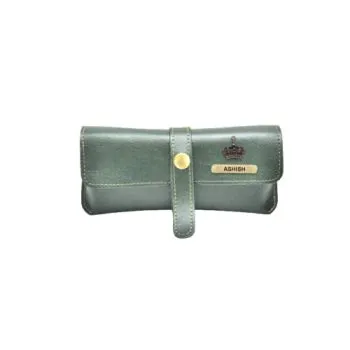 Classy Leather Customized Eyewear Case 1.0 - Green