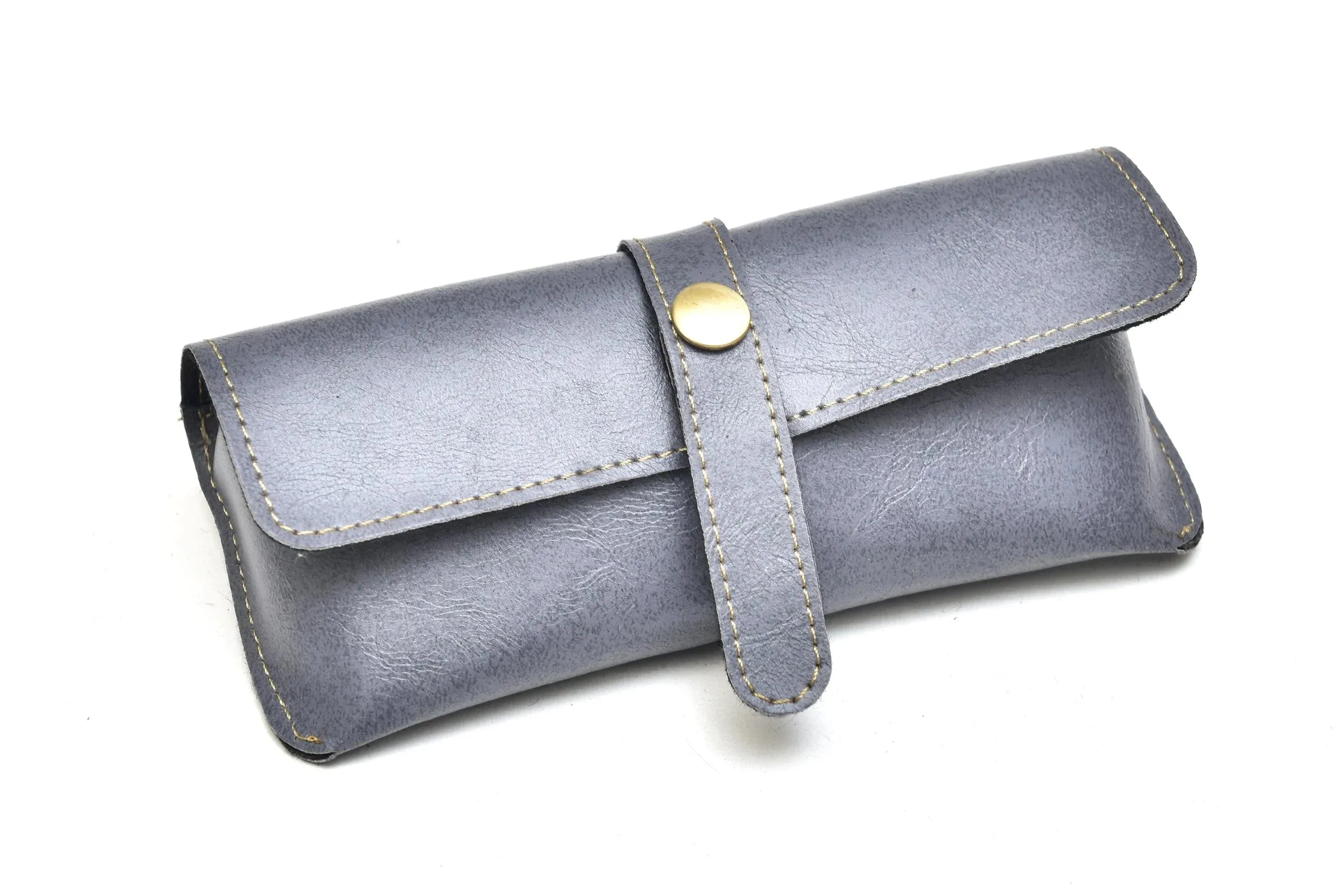 Classy Leather Customized Eyewear Case 1.0 - Grey