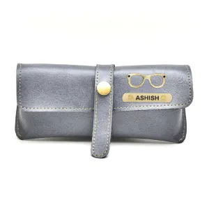Classy Leather Customized Eyewear Case 1.0 - Grey