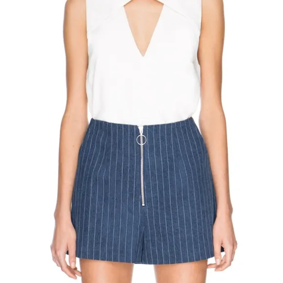 C/MEO COLLECTIVE HIGH WAISTED STRIPE Shorts