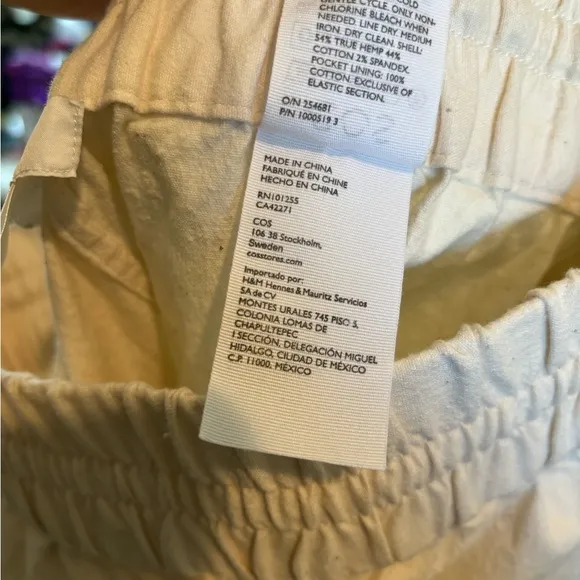 COS Drawstring Linen Shorts