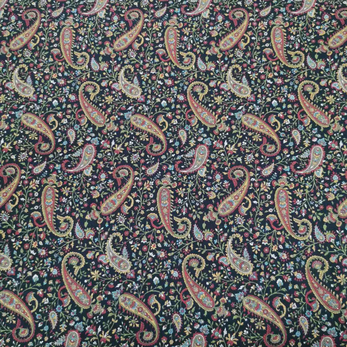 Cotton by Kokka, Paisley in Black