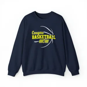 Cougars Basketball Mom Unisex Heavy Blend™ Crewneck Sweatshirt