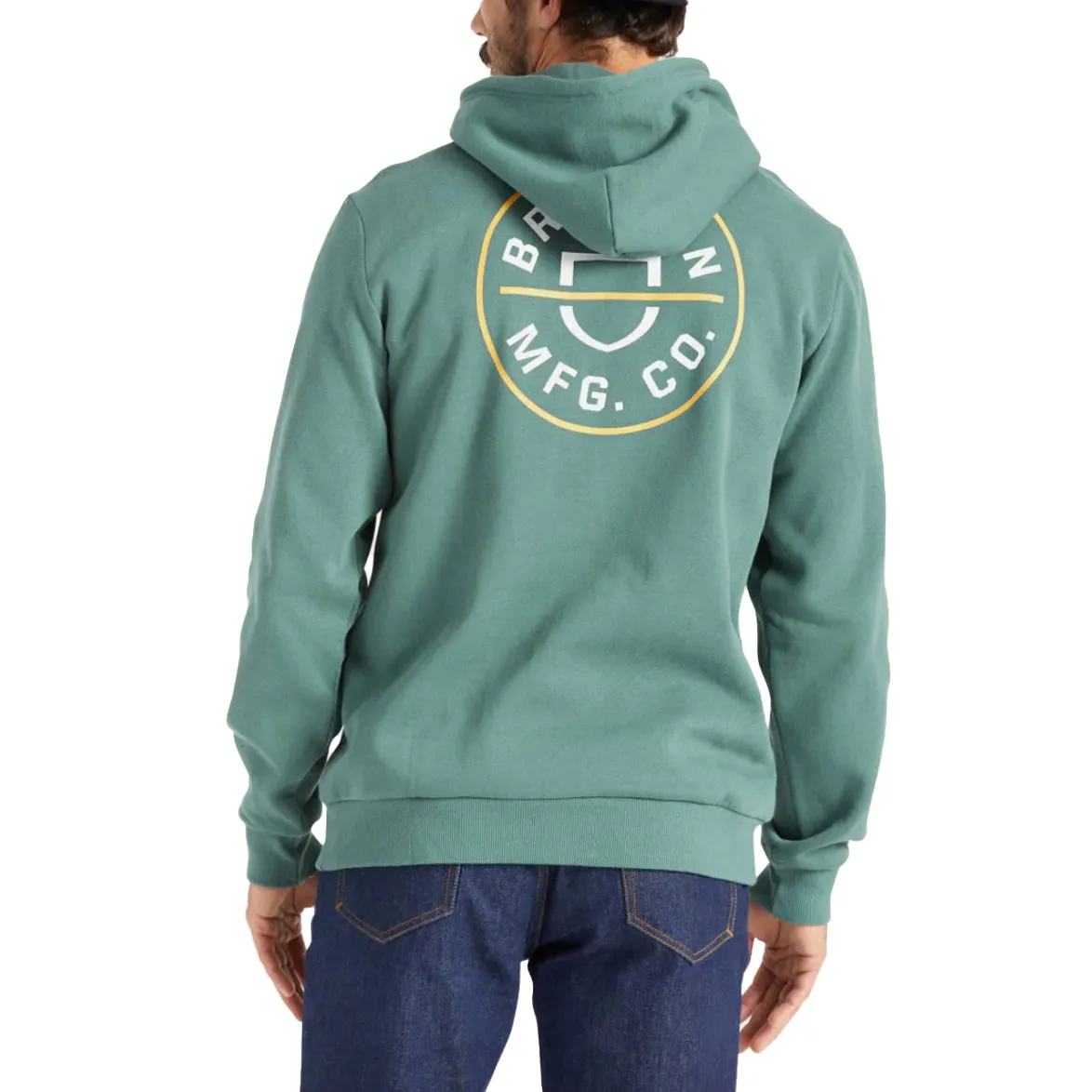 CREST HOOD DEEP FOREST BRIGHT GOLD WHITE