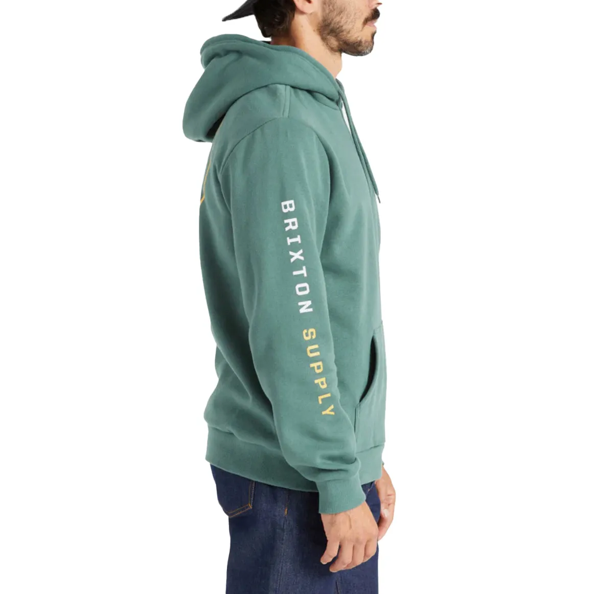 CREST HOOD DEEP FOREST BRIGHT GOLD WHITE